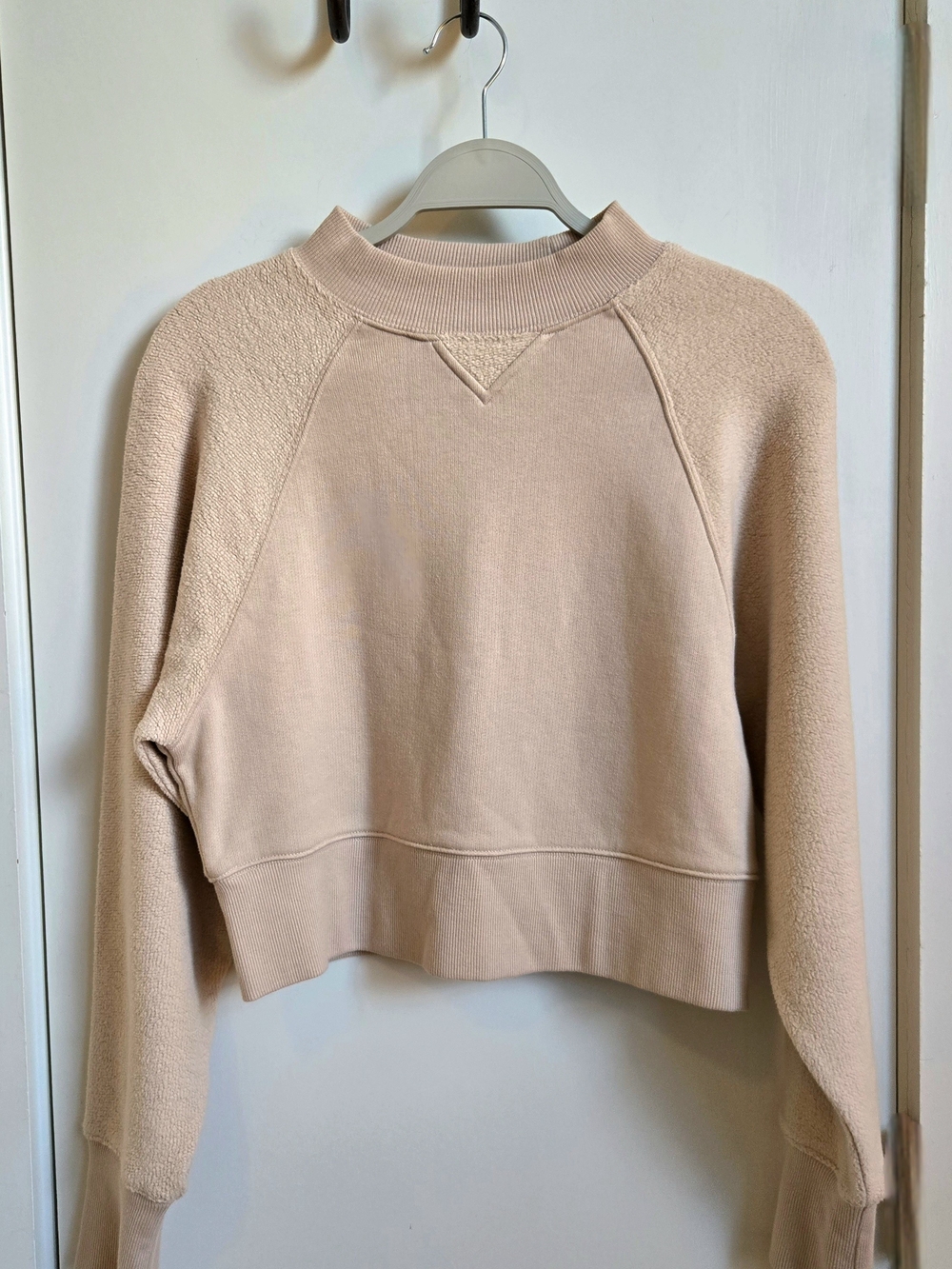 UGG Tracey Mixed Crewneck Cropped Sweatshirt Himalaya Oatmeal